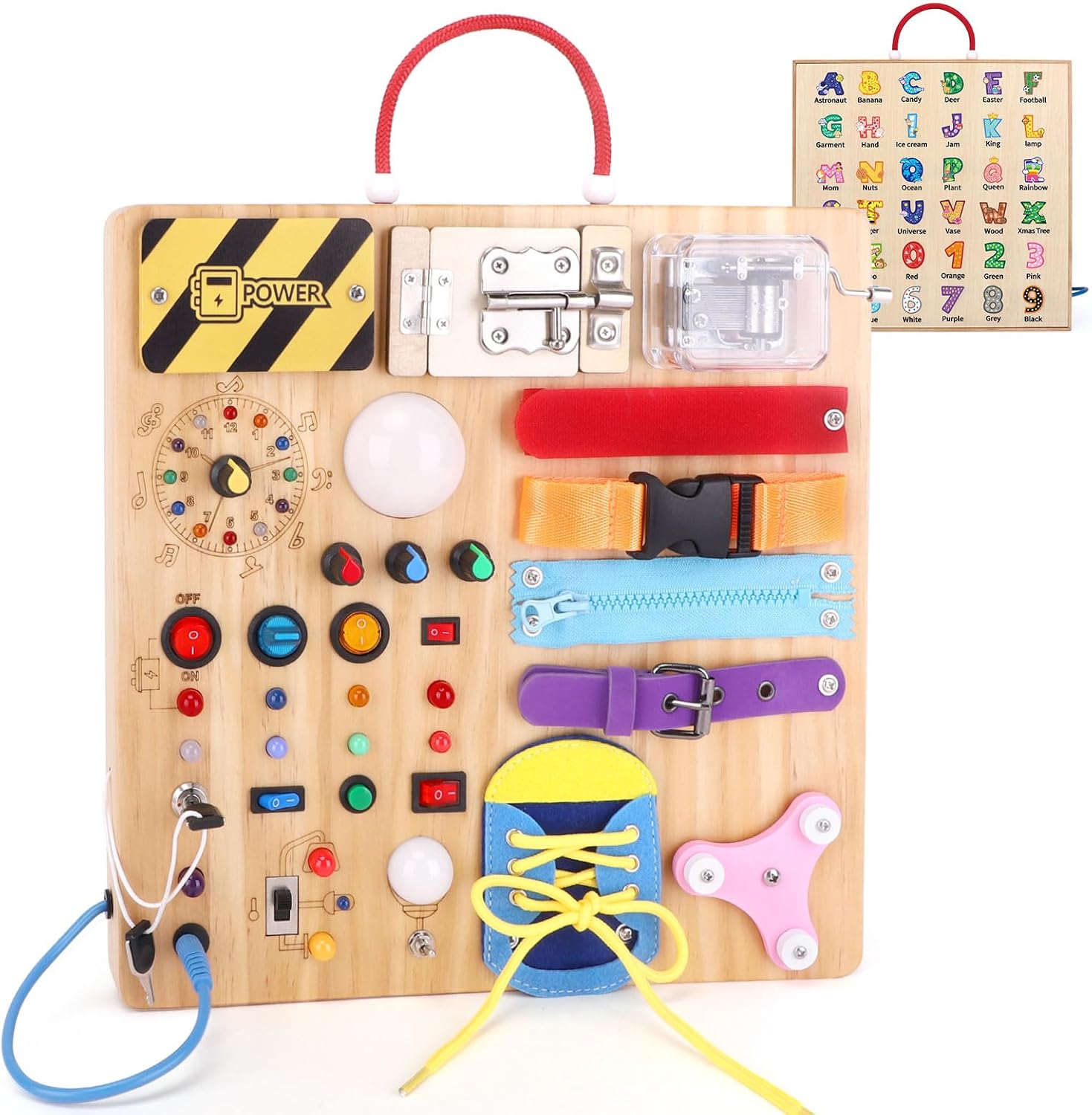 Tableau D'activités Montessori 8 En 1 – Jouet Sensoriel Feutre Pour Enfants 1-4 Ans, Cadeau Fille Garçon