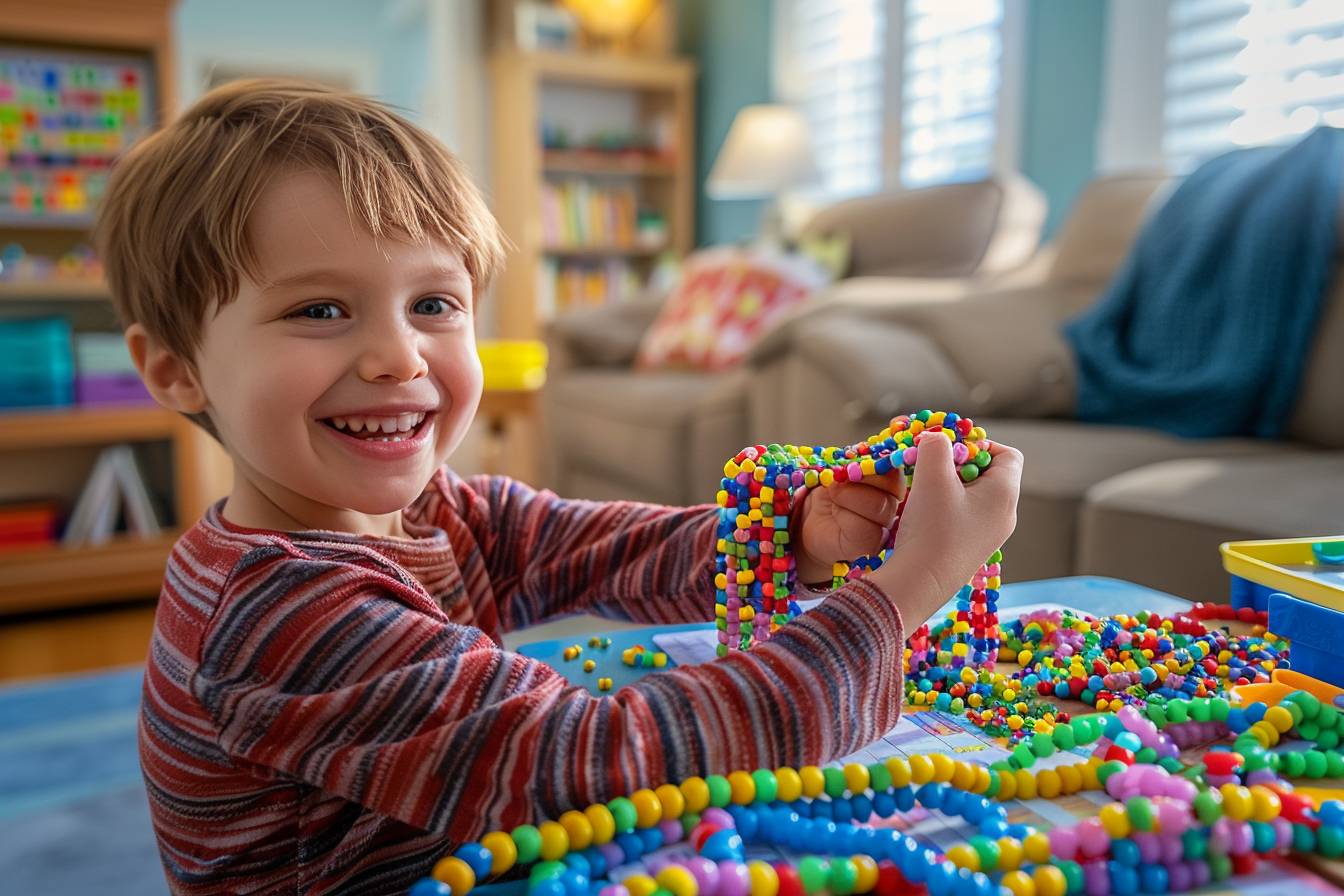 Activité Chaînes de Perles Montessori pour les 6-9 ans : Éveiller l’Esprit Mathématique à Domicile