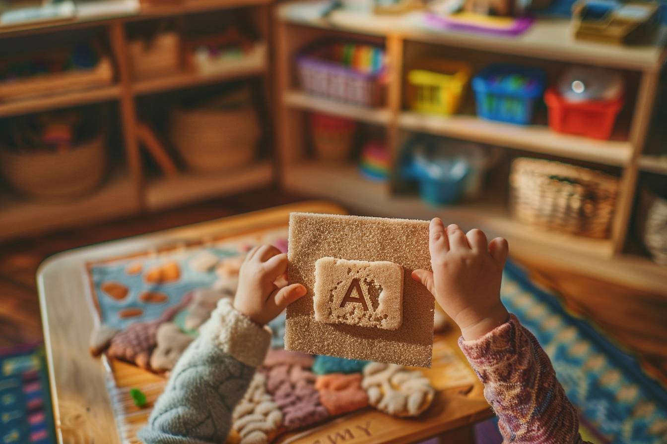 Activités Montessori à domicile : le pouvoir des lettres rugueuses