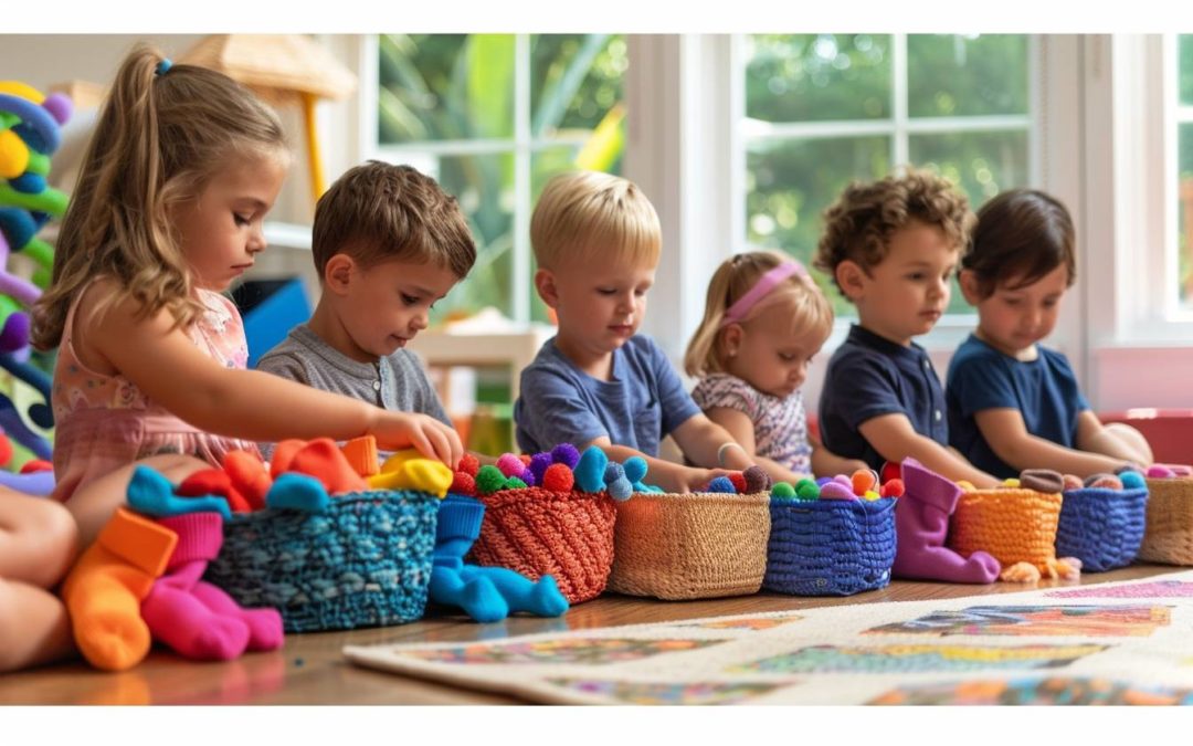 Activités Montessori à domicile : le tri des chaussettes pour les enfants de 0 à 3 ans