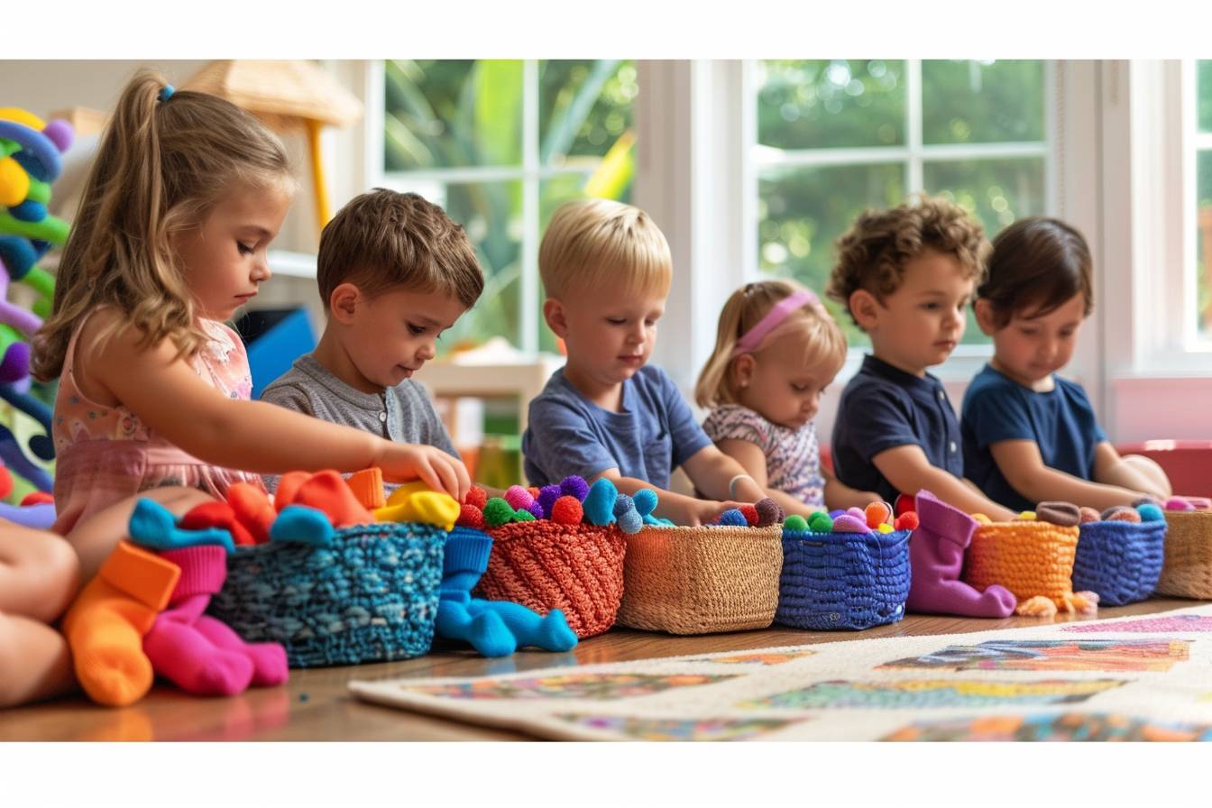 Activités Montessori à domicile : le tri des chaussettes pour les enfants de 0 à 3 ans