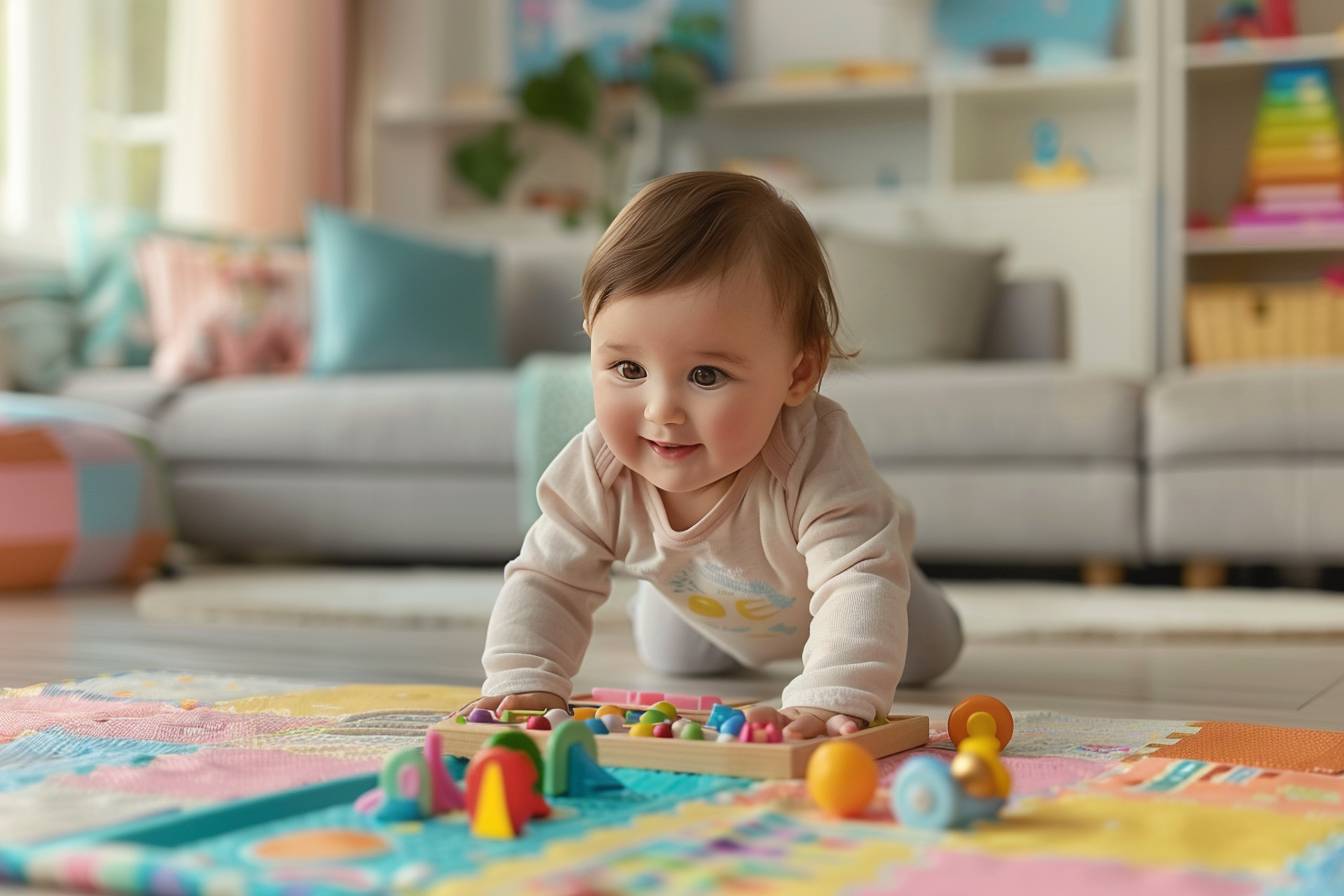 Activités Montessori à domicile pour les 0-3 ans : maximisez leur apprentissage avec un tapis de motricité