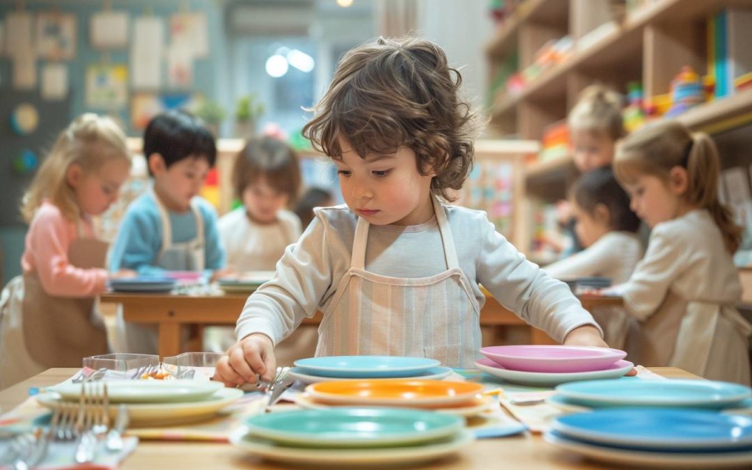 Activités Montessori pour apprendre à mettre la table aux enfants de 3 à 6 ans