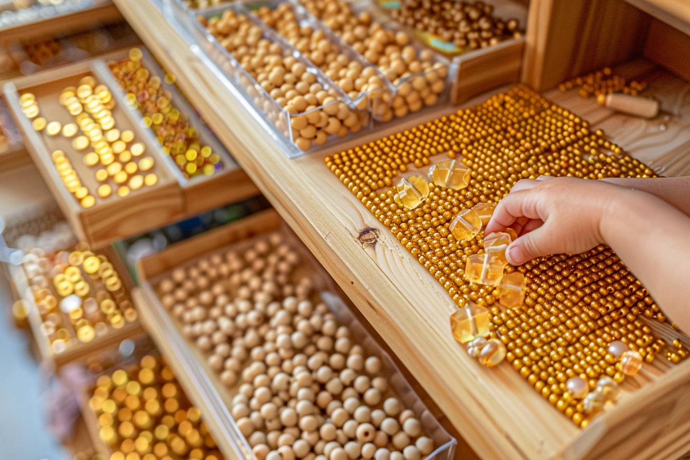 Comment aider mon enfant à mémoriser le système décimal avec les perles dorées Montessori ?