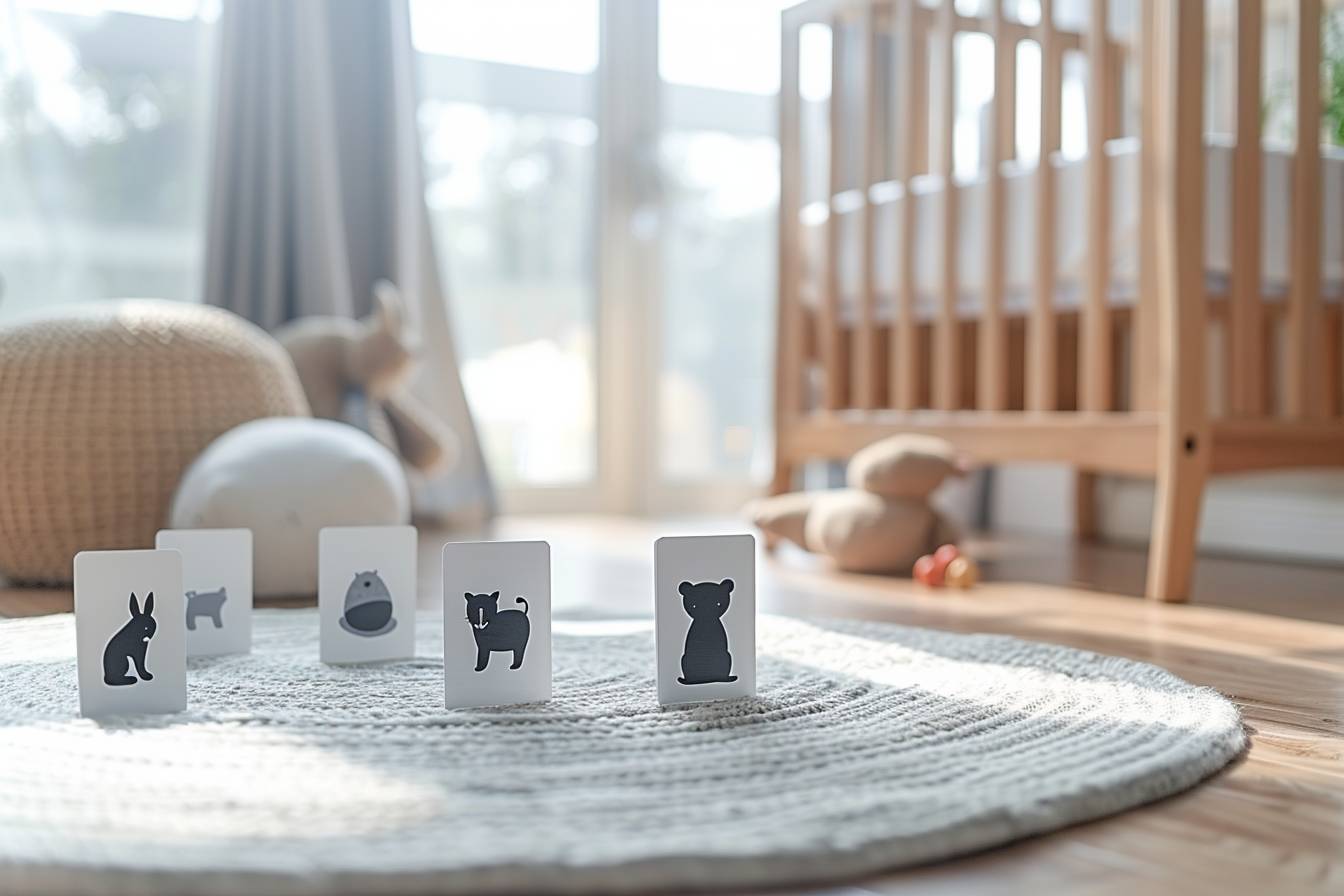 Comment les cartes Montessori en noir et blanc stimulent le développement des bébés