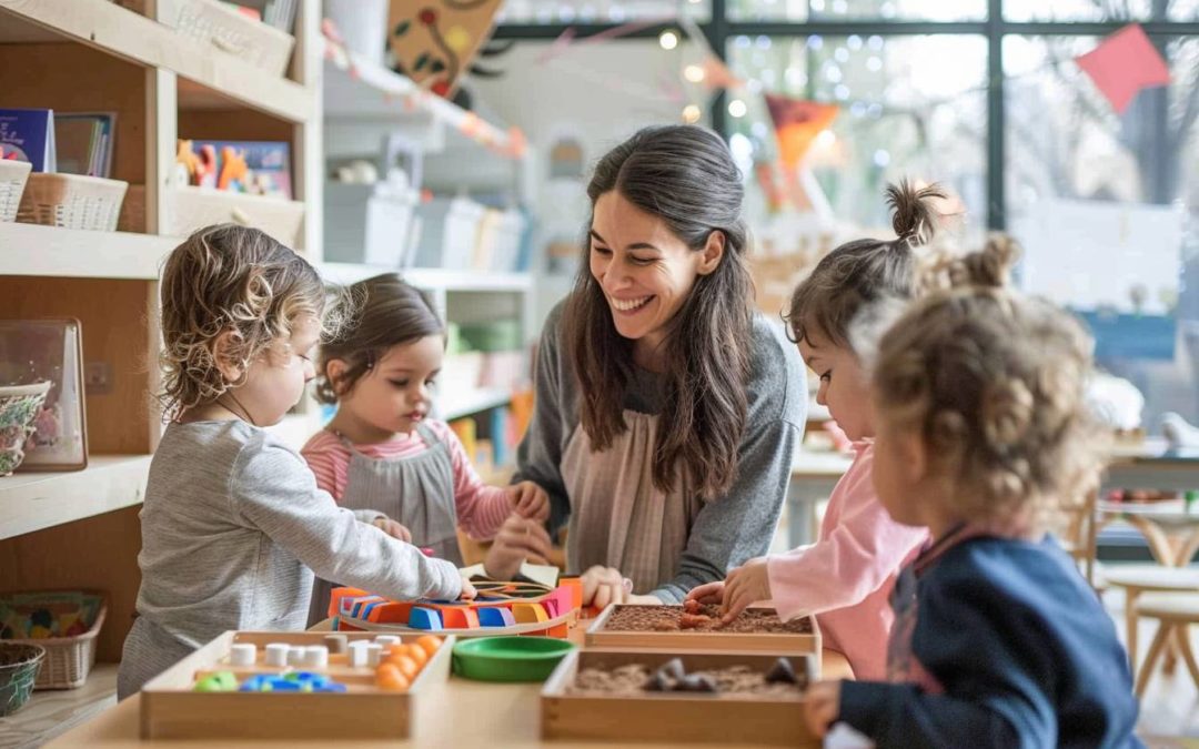 Expériences enrichissantes d’une nounou Montessori pour des étudiants en or
