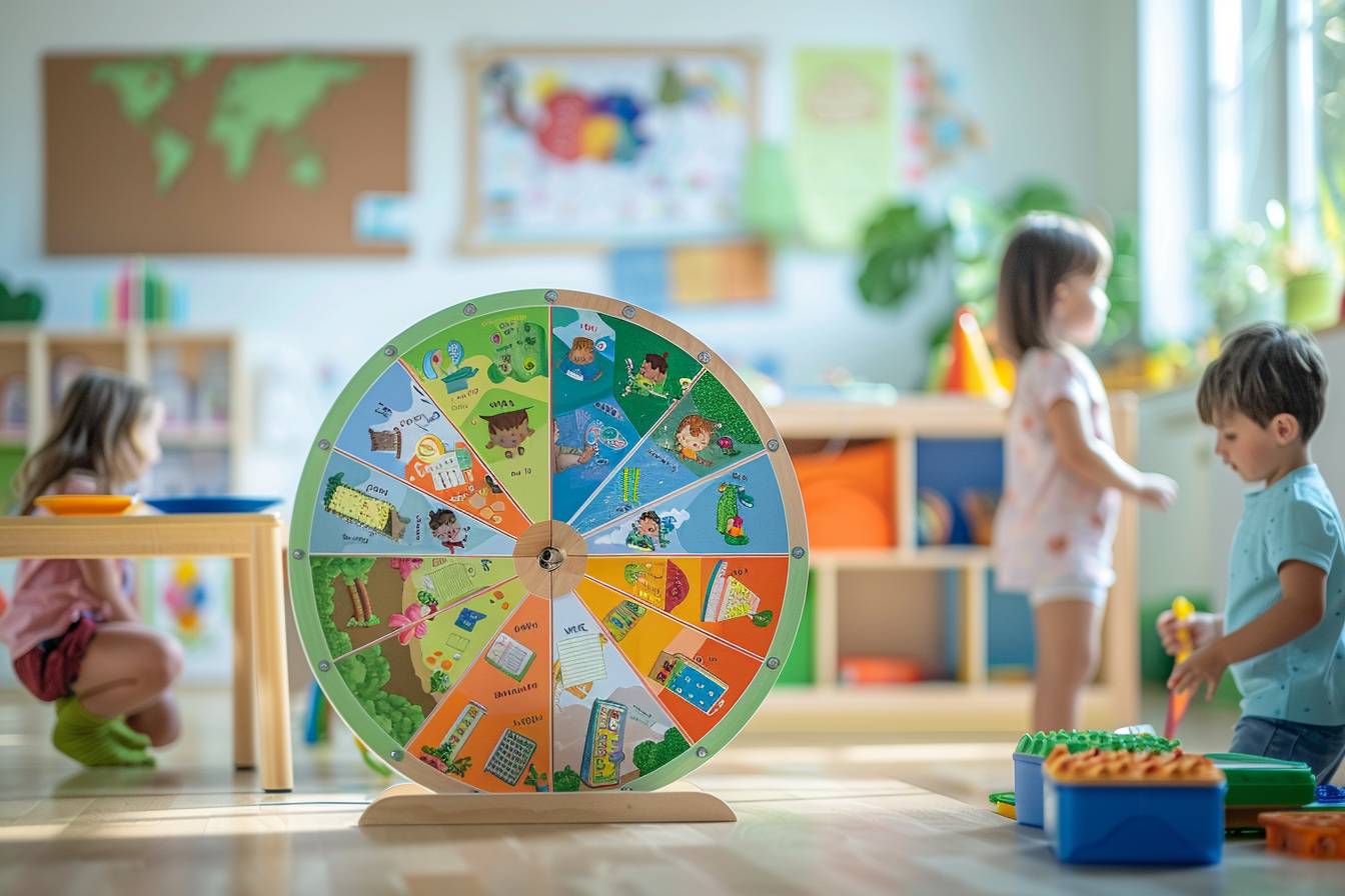 Exploiter la roue de la semaine Montessori pour des activités éducatives interactives en classe