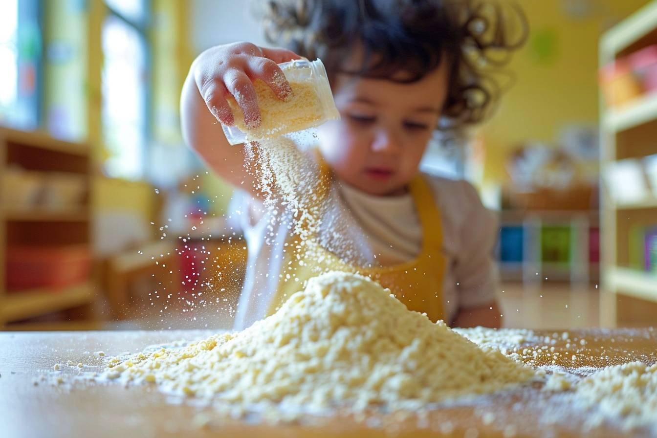 Les bienfaits insoupçonnés de la semoule dans les activités de transvasement Montessori