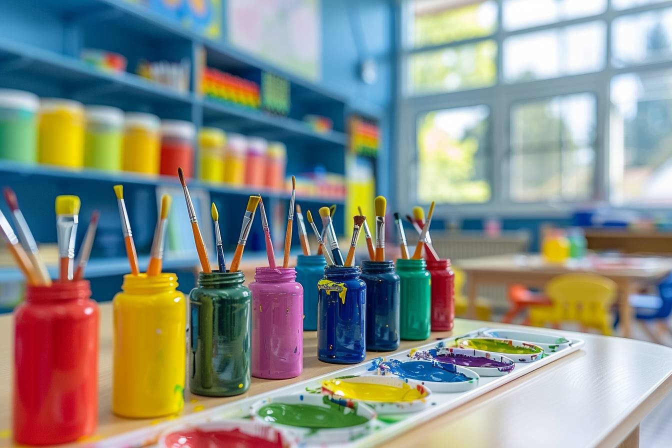 Quel matériel est nécessaire pour l’activité de peinture Montessori ?