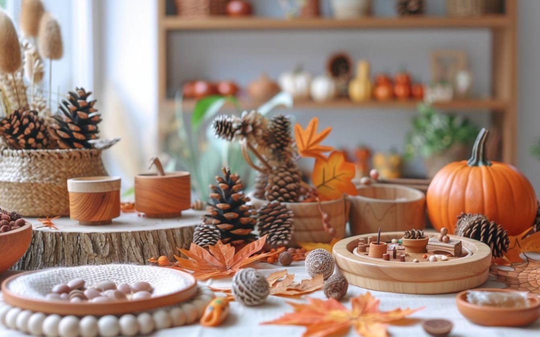 Table d’automne Montessori : des activités pour célébrer la saison en douceur