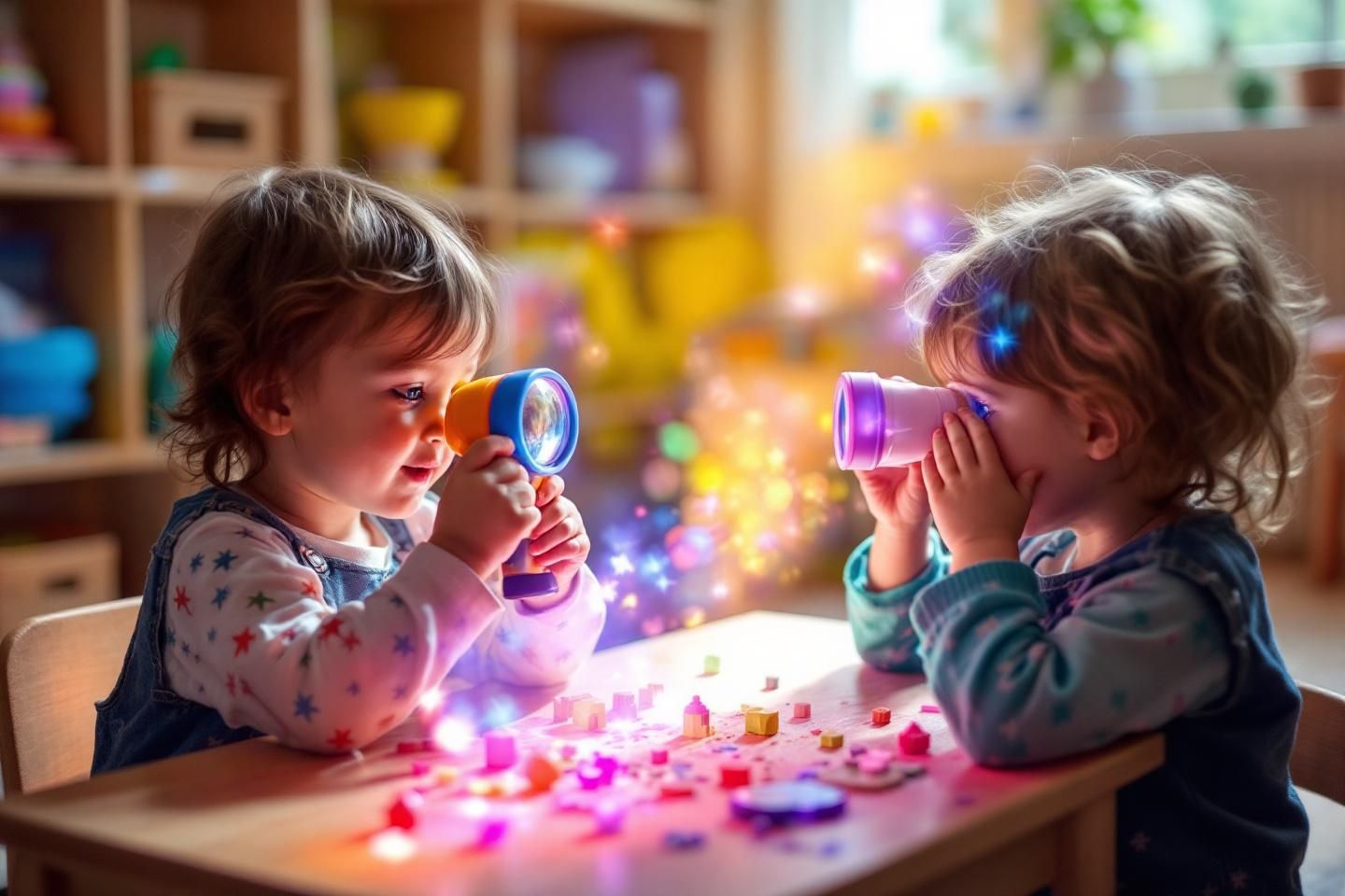 Activités Montessori avec une loupe pour enfants