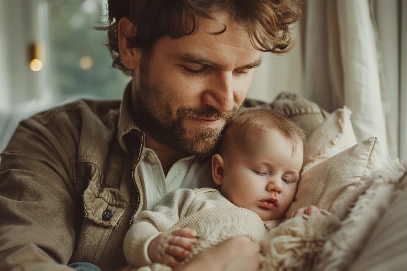 Comment le comportement d’un papa évolue après la naissance : un regard Montessori