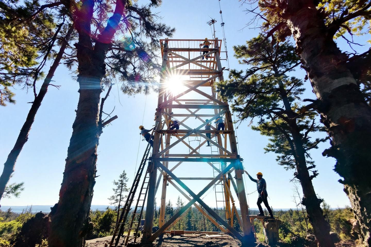 Construire une tour d’observation en bois