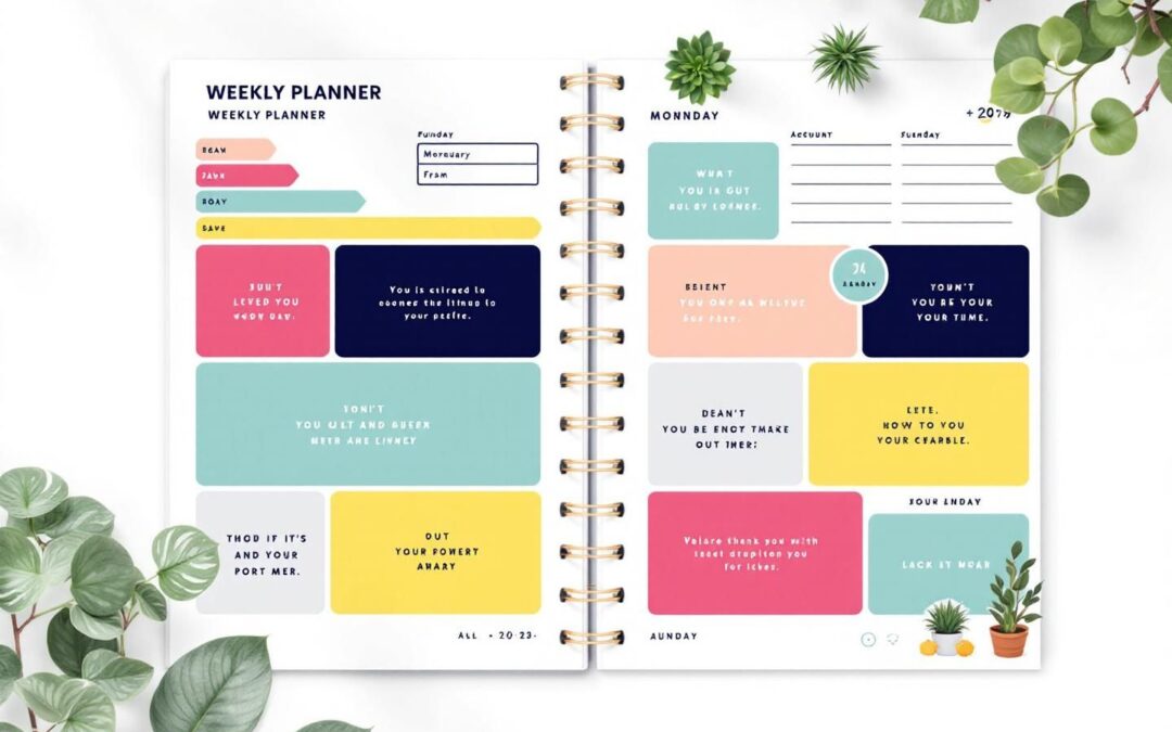 Créer un semainier efficace et esthétique
