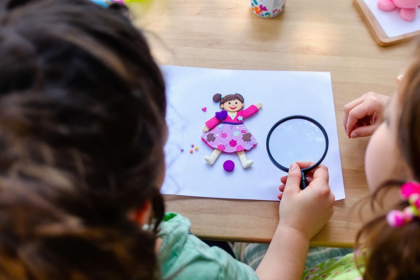 Les bienfaits des activités Montessori avec une loupe
