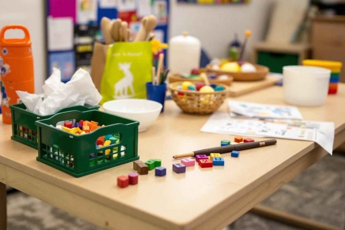 Ressources et matériels pour les activités de verser Montessori