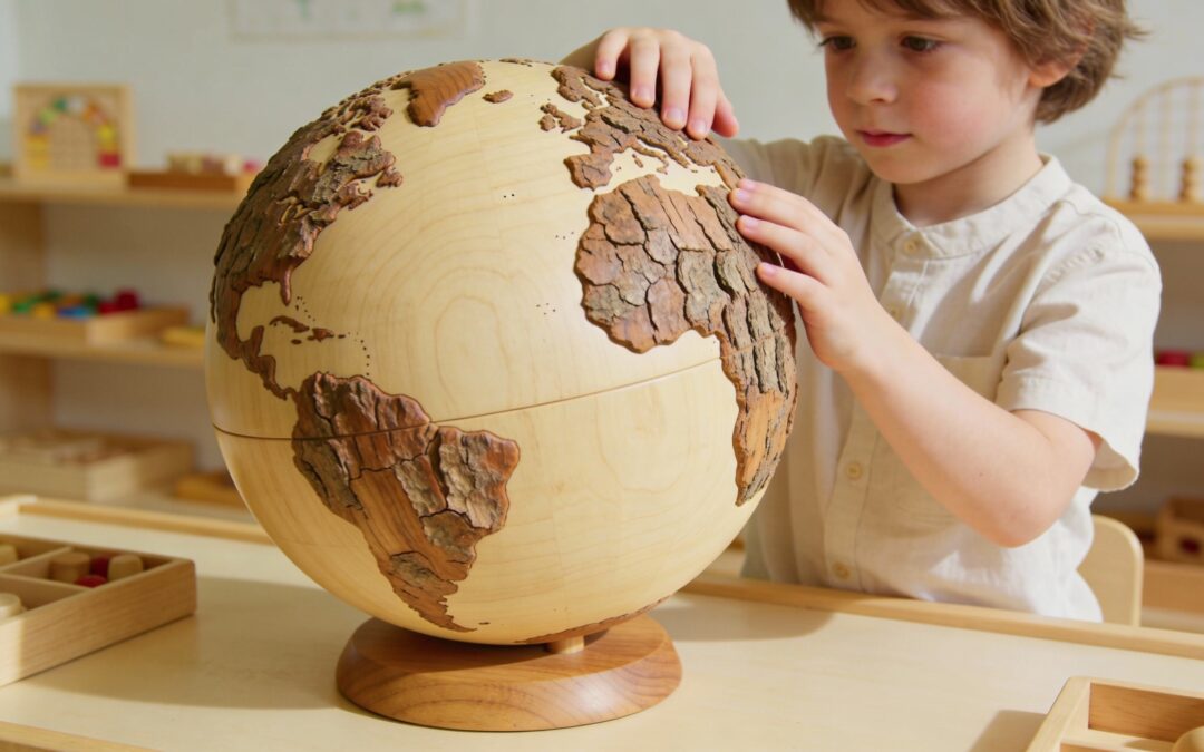 Globe lisse et rugueux Montessori : présentation et usage pédagogique