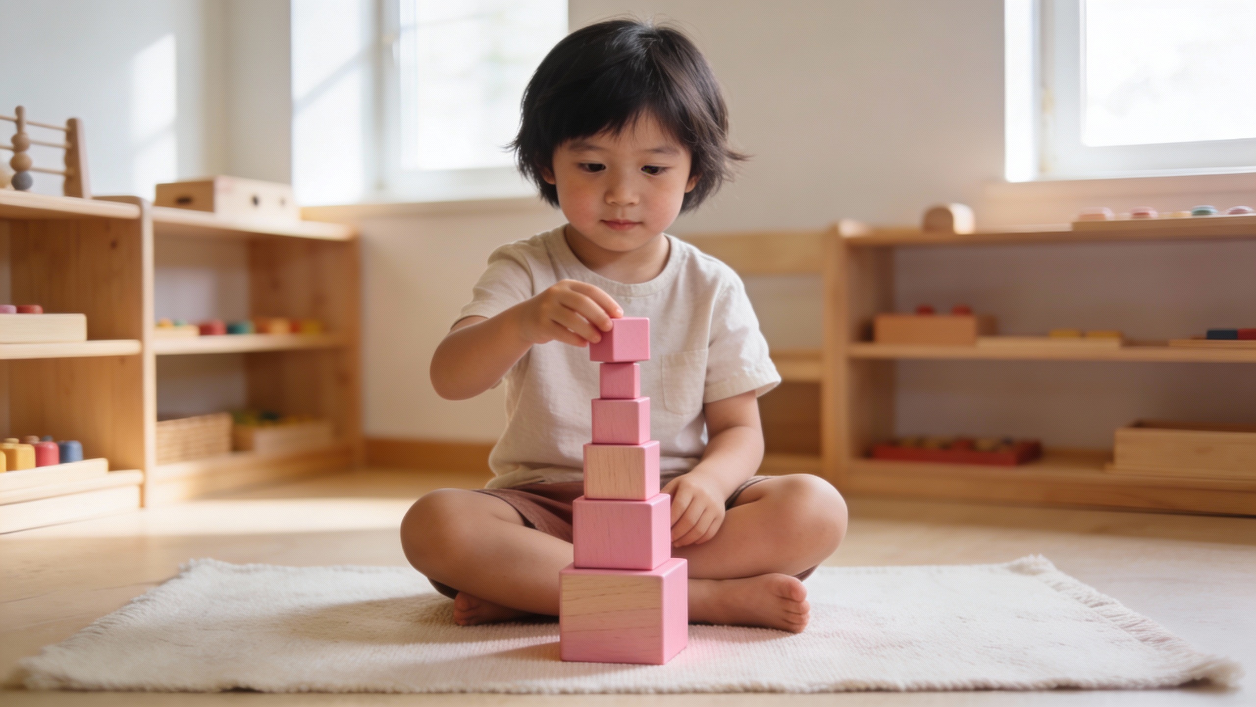 Tour rose Montessori exercices Tour rose Montessori exercices