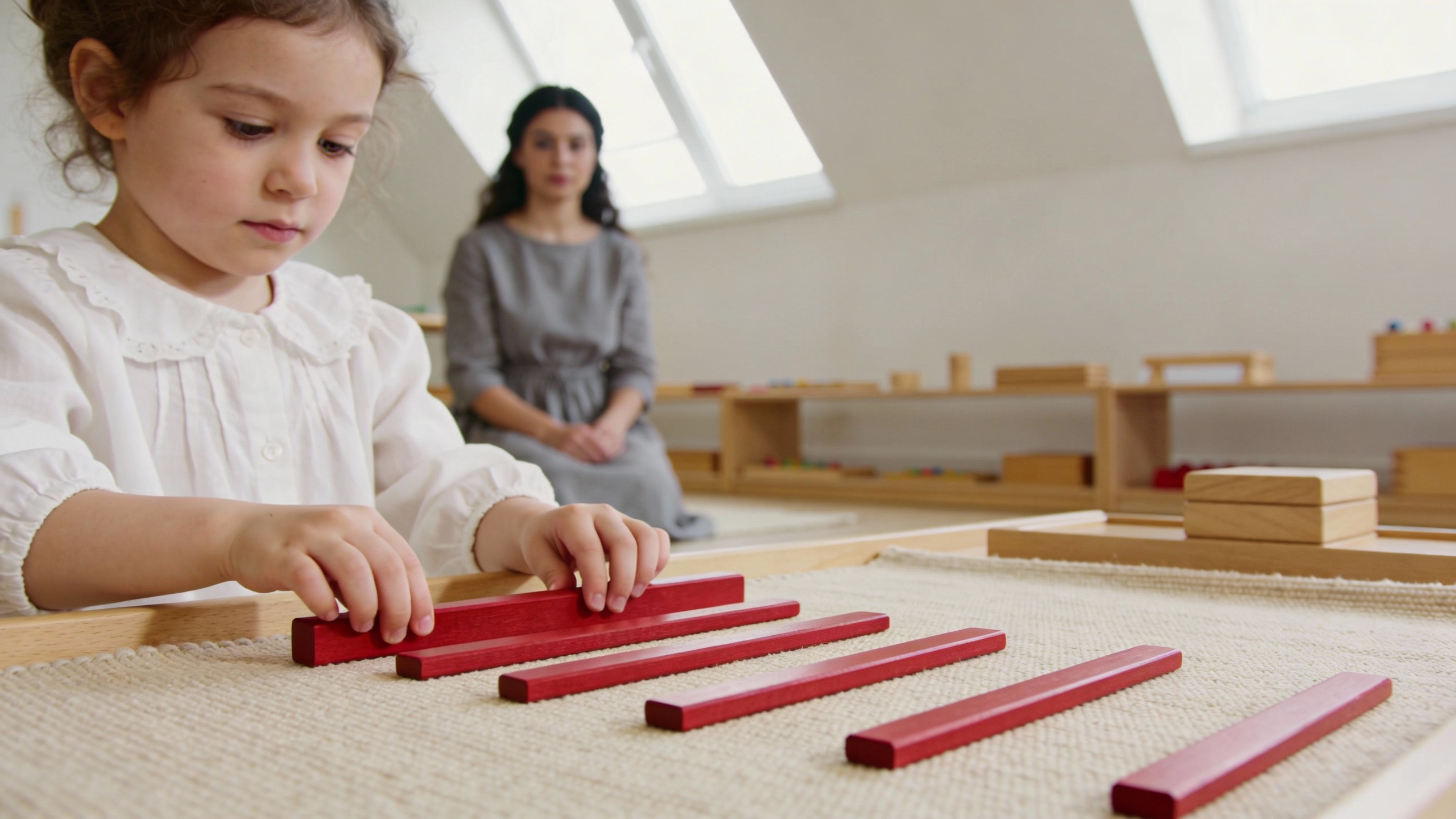 Barres rouges Montessori longueur