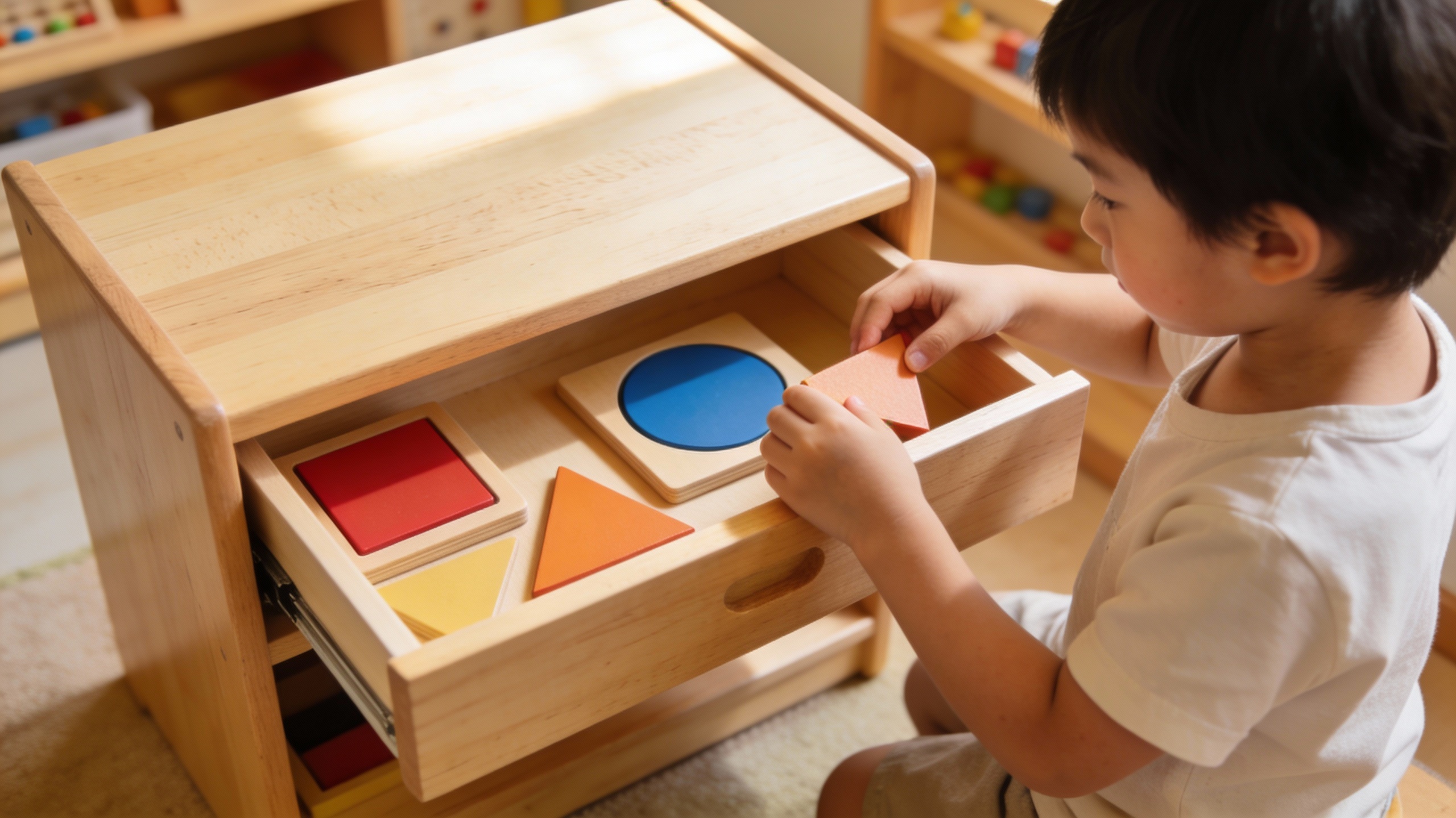 Cabinet de géométrie Montessori