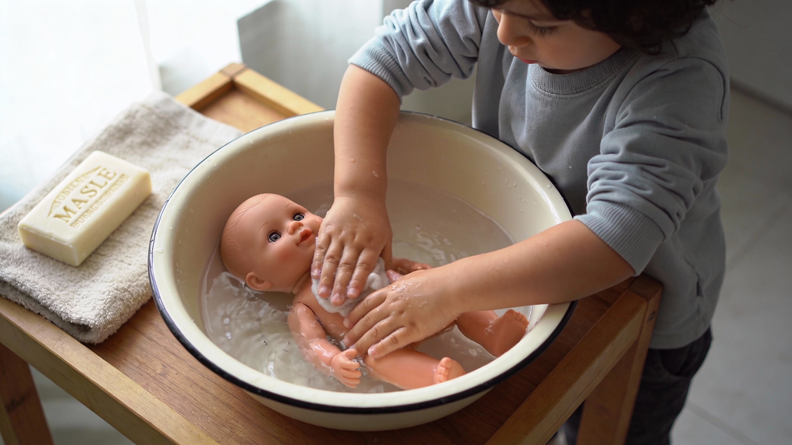 Laver poupée activité Montessori