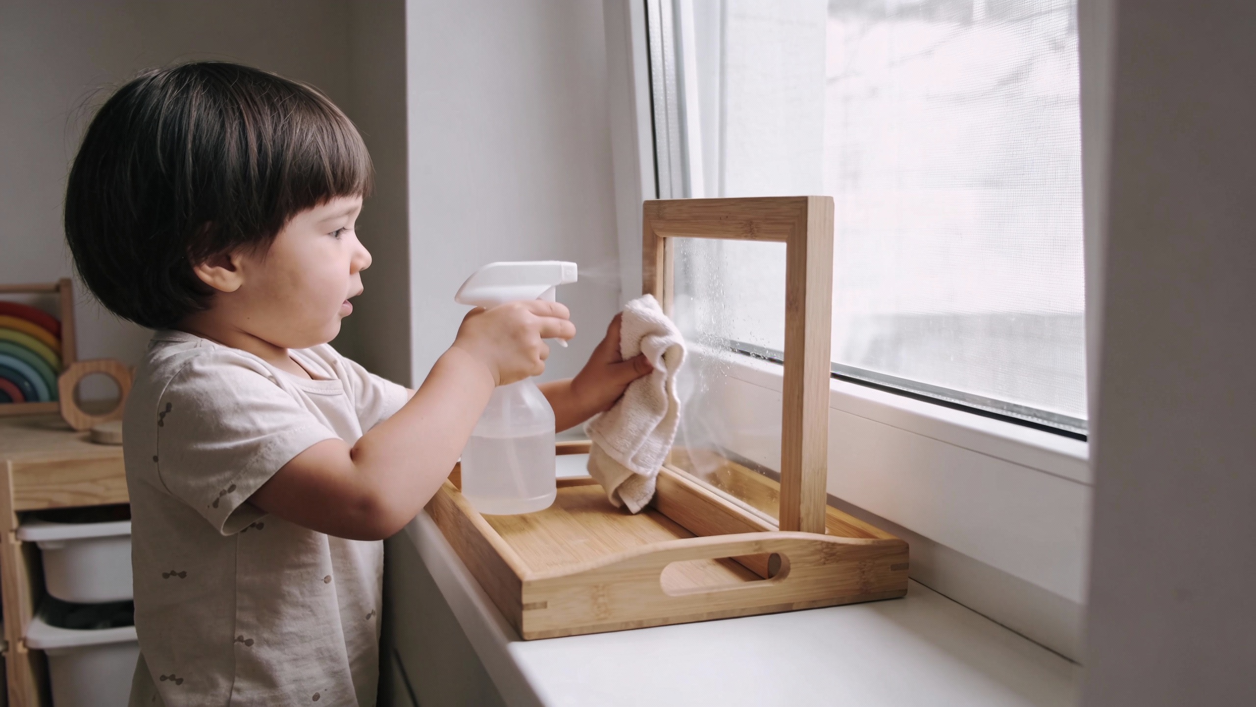 Nettoyer une vitre activité enfant Nettoyer une vitre activité enfant