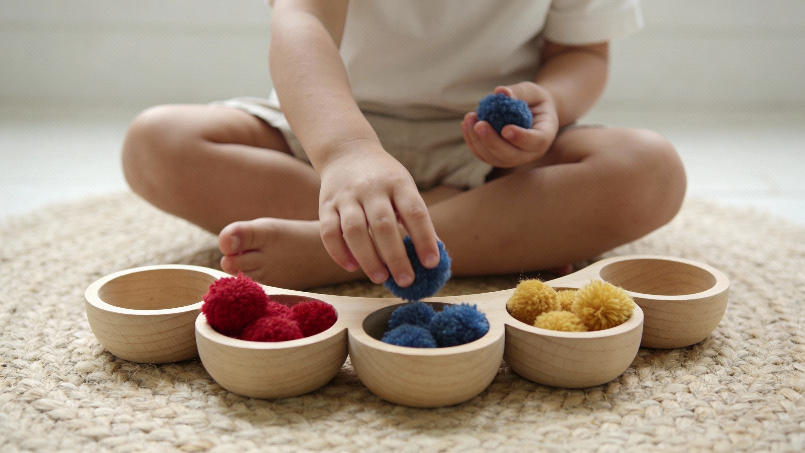 Activité tri de couleurs pompons Activité tri de couleurs pompons