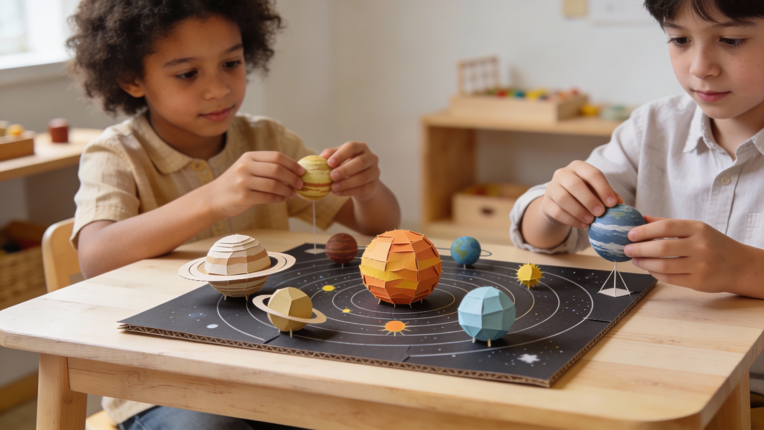 Système solaire maquette à imprimer