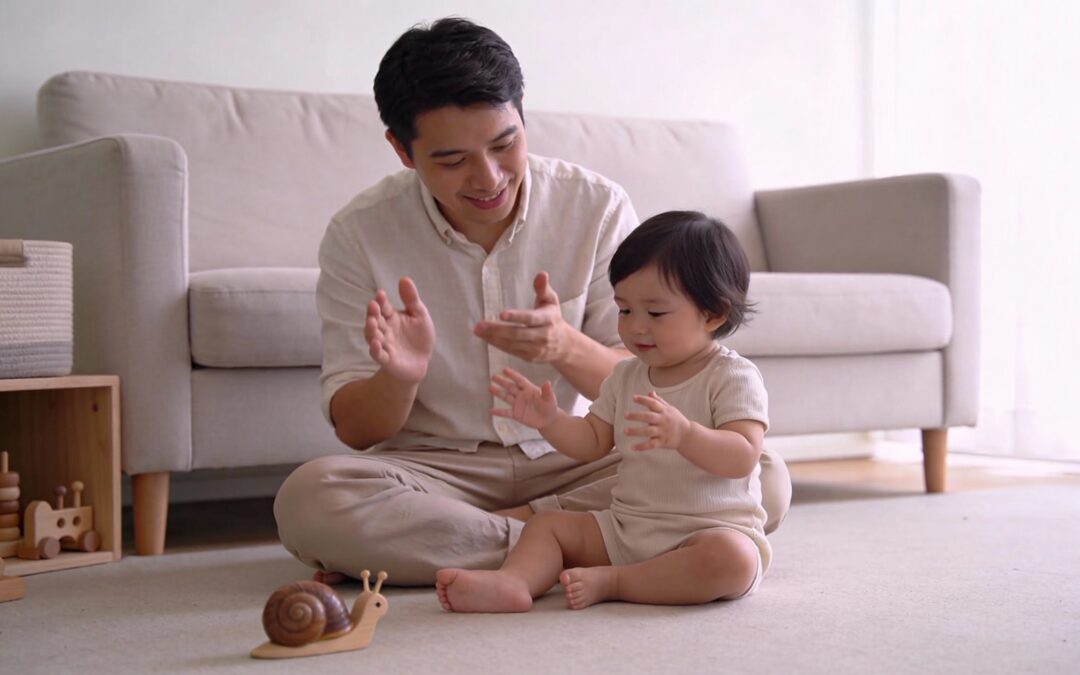 Petit escargot, porte sur son dos : comptine avec gestes pour les tout-petits