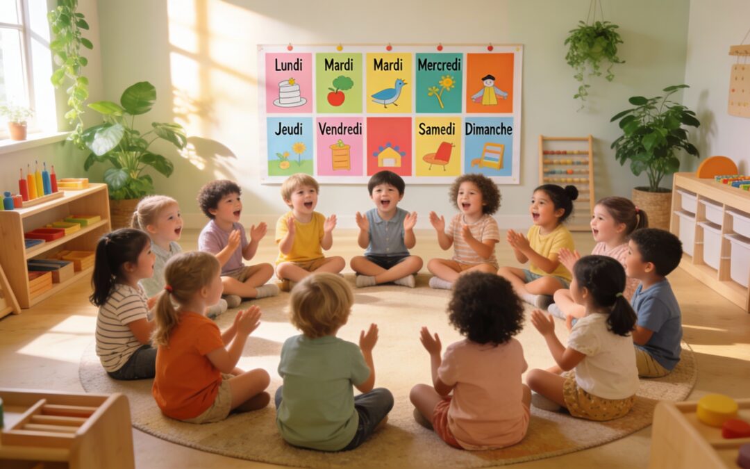 Les jours de la semaine en comptine pour les enfants
