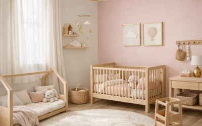 Chambre bébé fille rose poudré : idées et conseils