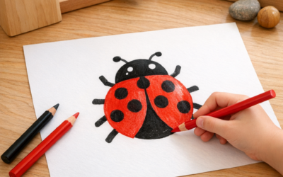 Coccinelle dessin : facile et rapide à faire