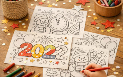 Coloriage bonne année 2023 à imprimer