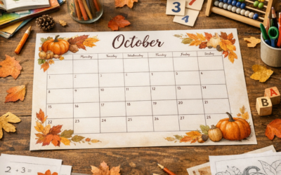 Planning octobre 2024 : calendrier à imprimer
