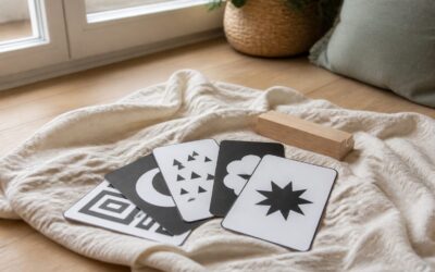 Les cartes contrastées pour bébé accompagnent ses premiers regards