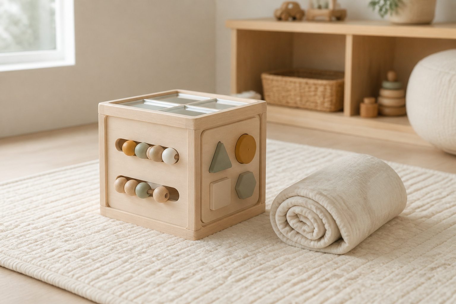 Le cube d’éveil bébé accompagne les premiers gestes et découvertes
