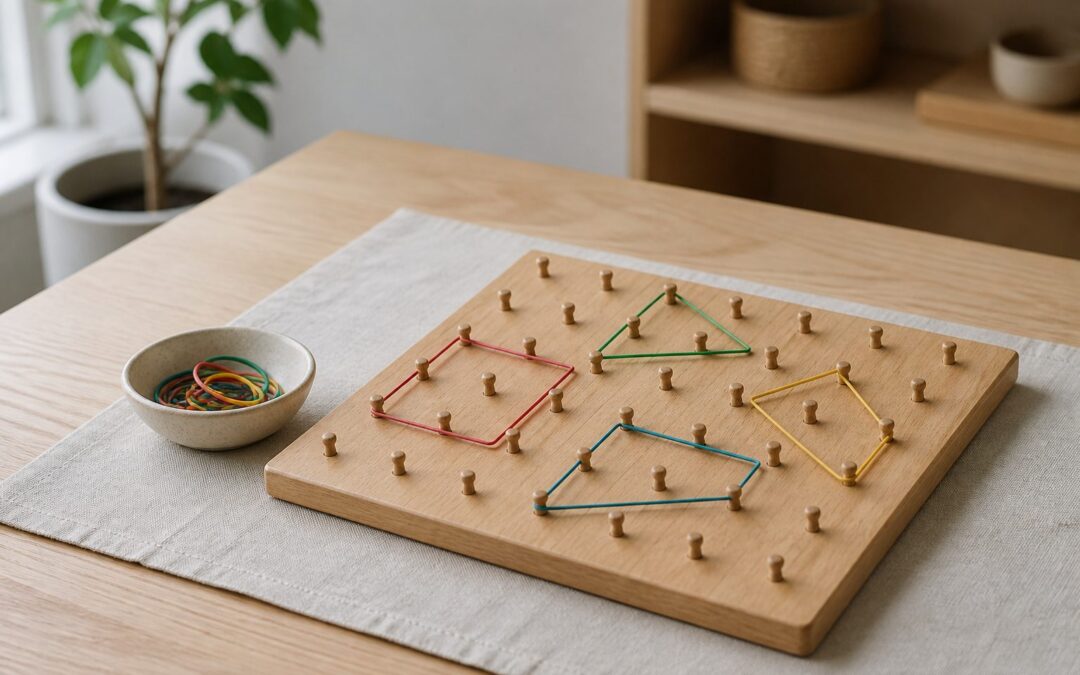 Le géoplan Montessori fait prendre forme à la géométrie