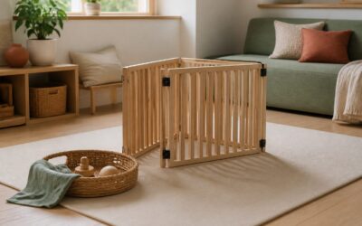 Le parc bébé pliable sécurise l’enfant, sans limiter ses mouvements