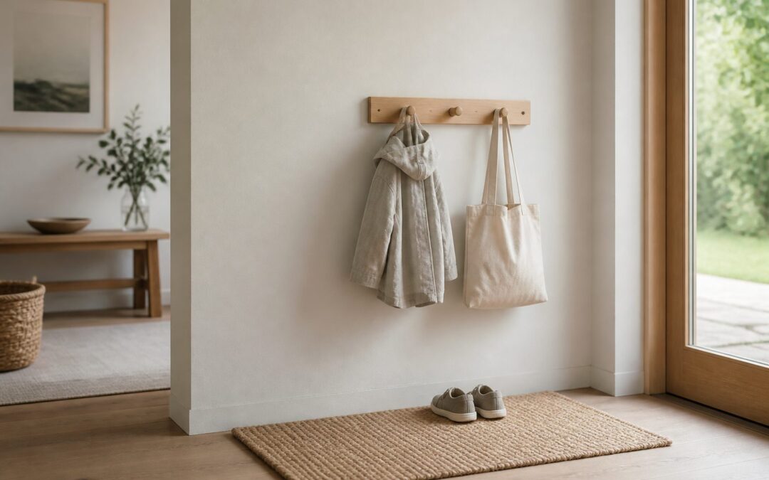 Un porte-manteau à hauteur d’enfant transforme l’entrée