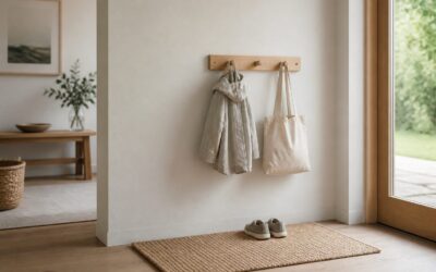 Un porte-manteau à hauteur d’enfant transforme l’entrée